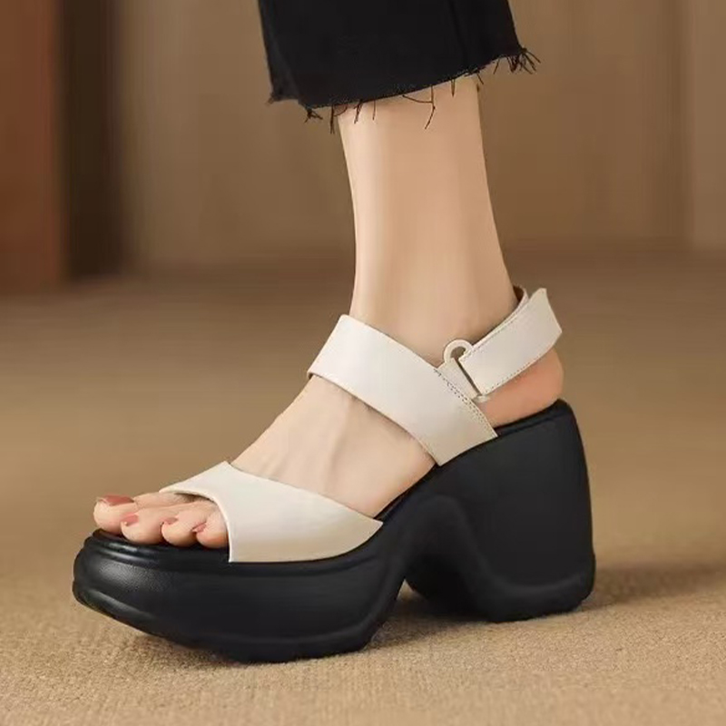 Women Shoes For Walking - Sandały na wysokim obcasie damskie, platformy,