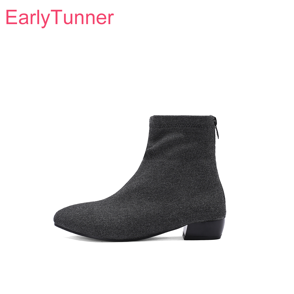Women'S Shoes Size 12 - Jesienne Nowe Szare Botki Damskie w
