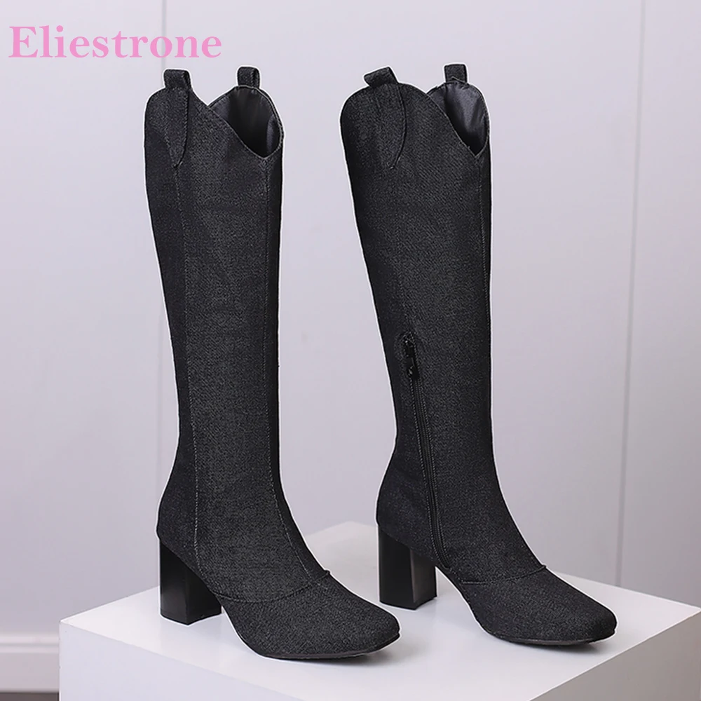 Women'S Shoes Size 12 - Nowe Zimowe Czarne Niebieskie Damskie Kozaki