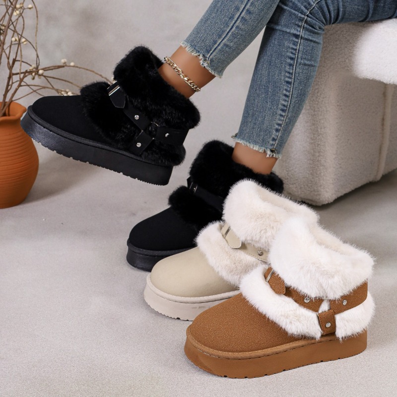 Women'S Shoes Size 12 - Pluszowe śniegowce damskie 2026 jesień-zima nowe