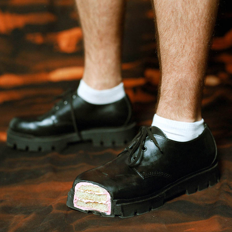 Women Shoes Black - Ciasto Grube Podeszwy Derby Czarne Skórzane