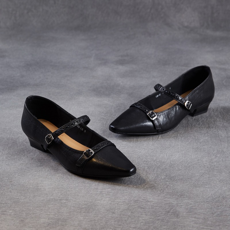 Brązowo-czarne koreańskie dams – Women Shoes Black recenzja i cena
