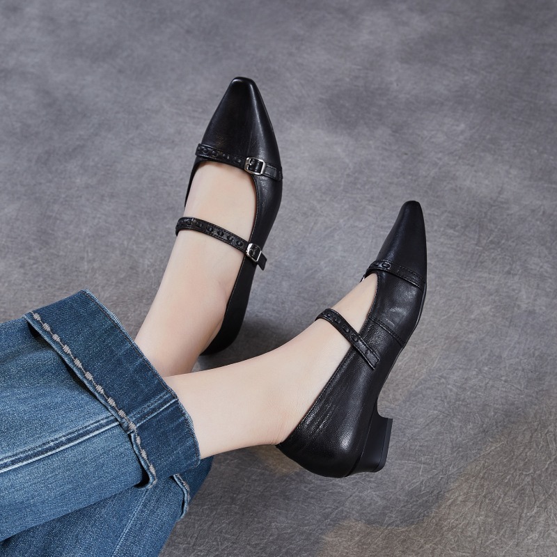 Brązowo-czarne koreańskie dams – Women Shoes Black recenzja i cena