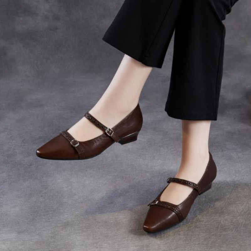 Brązowo-czarne koreańskie dams – Women Shoes Black recenzja i cena