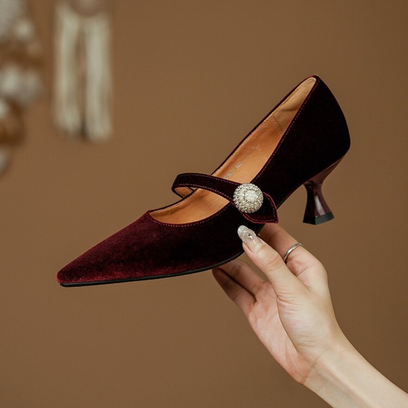 Czerwone szpilki Mary Jane z o – Slingback Pumps Women recenzja i cena