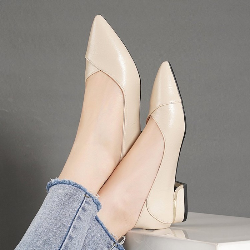 Nowe damskie skórzane buty na  – Slingback Pumps Women recenzja i cena