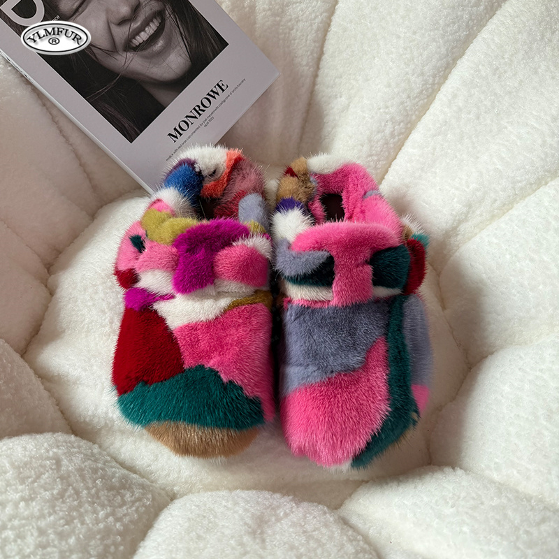 Luksusowe klapki z futra norek – Women Shoes Winter recenzja i cena