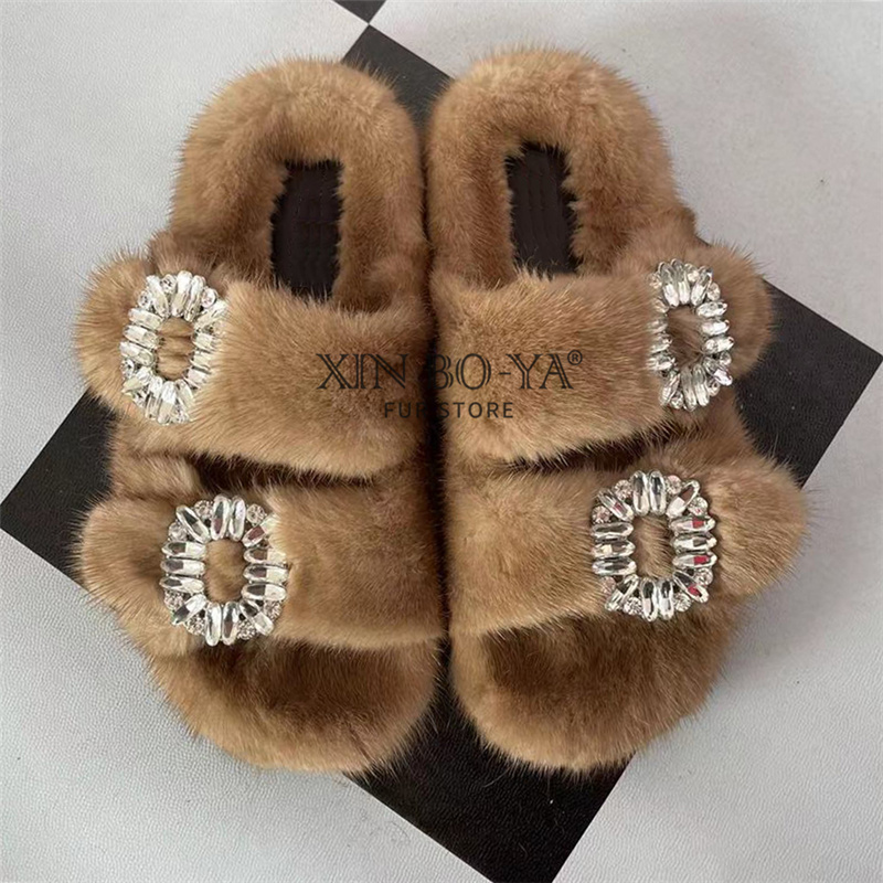 Klapki z norek Zimowe damskie  – Women Shoes Mk recenzja i cena