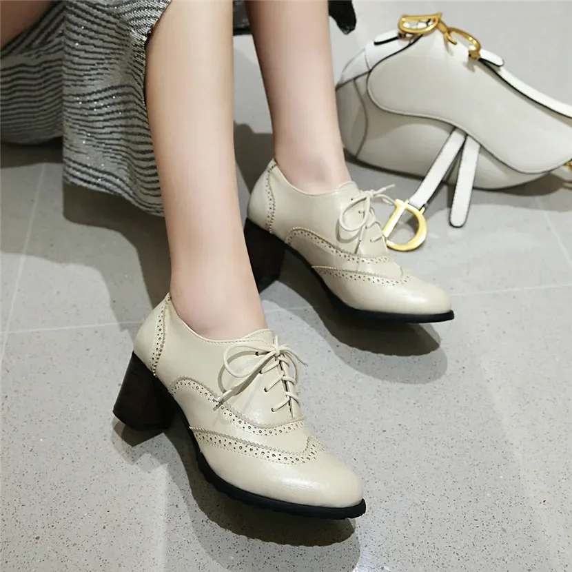 Brytyjskie damskie oksfordki n – Oxford Lace Up Women recenzja i cena