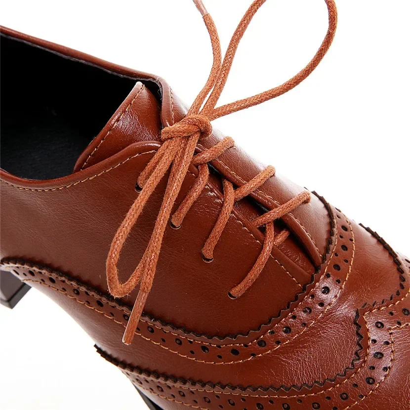 Brytyjskie damskie oksfordki n – Oxford Lace Up Women recenzja i cena