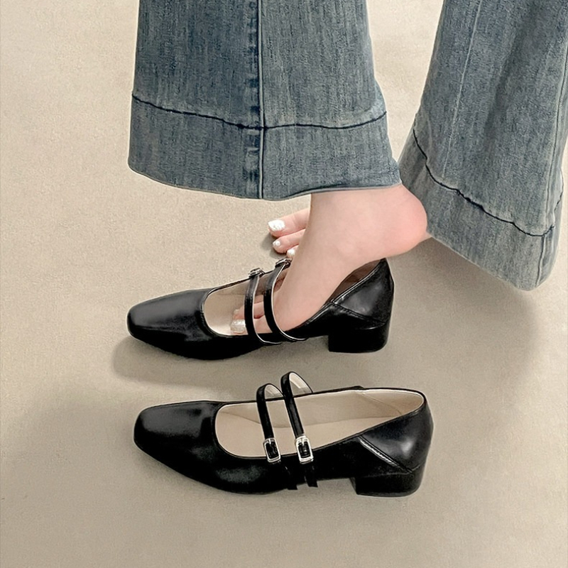 Kwadratowe noski, niski obcas, – Slingback Pumps Women recenzja i cena