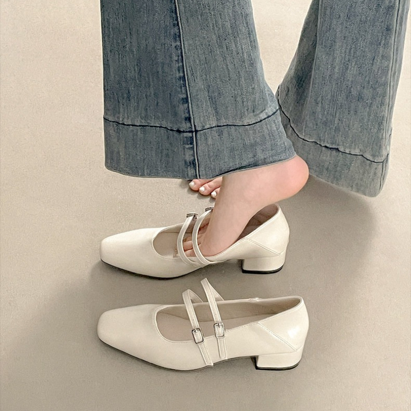 Kwadratowe noski, niski obcas, – Slingback Pumps Women recenzja i cena