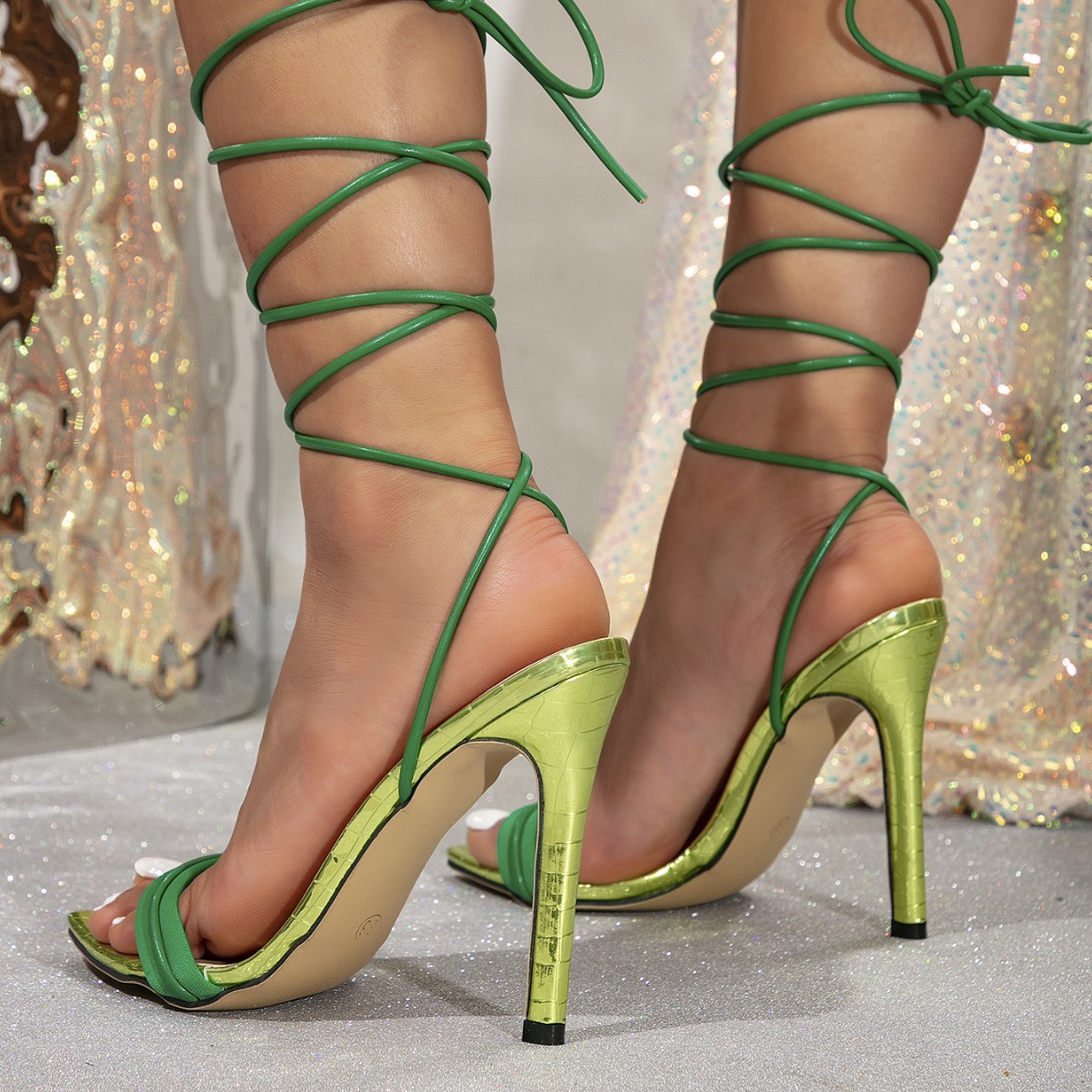 Damskie zielone sandały na wys – Oxford Lace Up Women recenzja i cena
