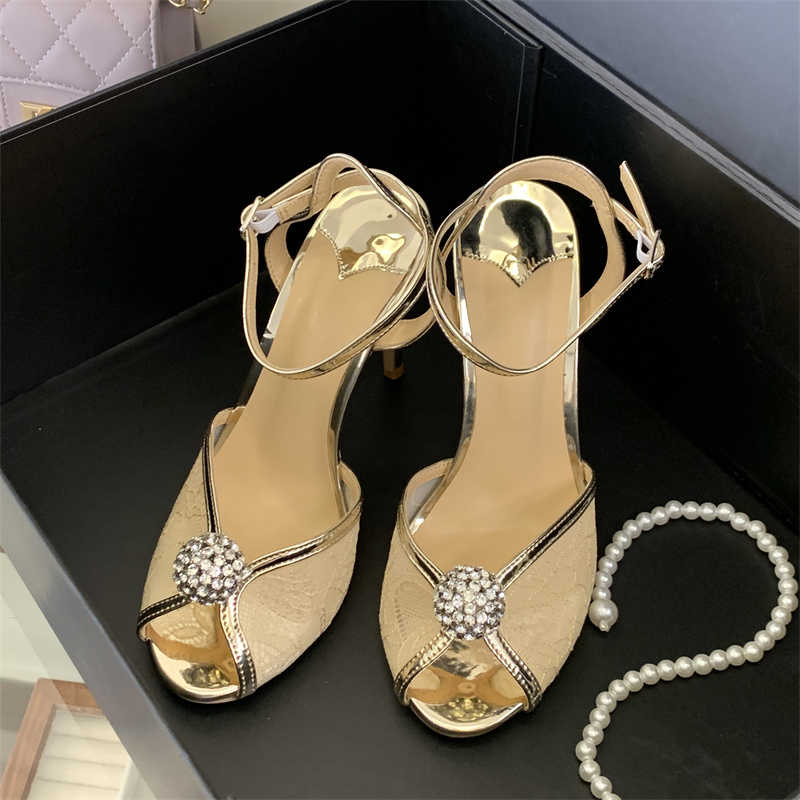Eilyken Fashion KRYSTALOWE Odd – Women'S Shoes Peep Toe recenzja i cena