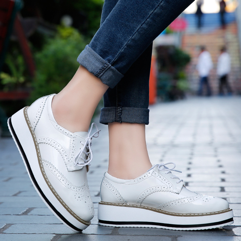 Damskie buty wsuwane skórzane  – Oxford Lace Up Women recenzja i cena